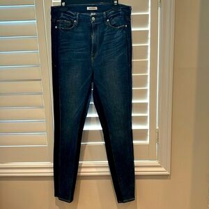 Good American two tone skinny jeans